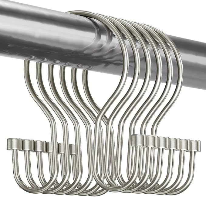 Bathway Shower Curtain Hooks Nickel Shower Curtain Rings by Bathway
