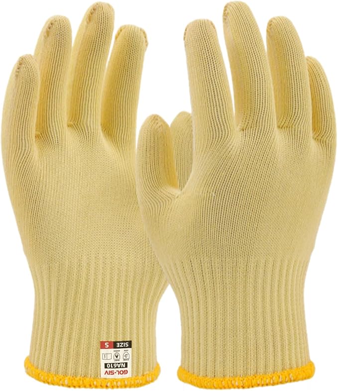 Aramid Heat Resistant, Cut Resistant Gloves,Heat Resistant Up To 550°F, Thick Knit Design, Grilling Gloves For Men & Women- Machine Washable(Aramid, Small)