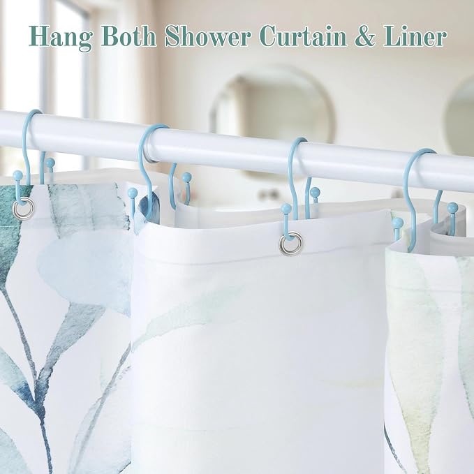 Shower Curtain Hooks, Stainless Steel Shower Curtain Hangers, Metal Shower - Image 6