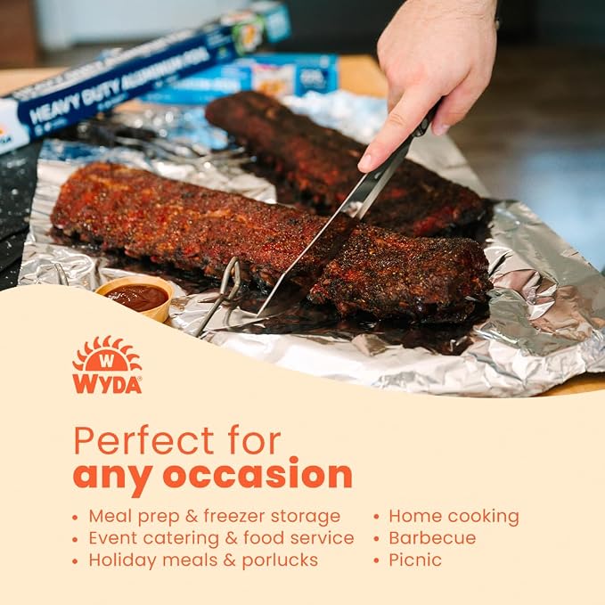 Wyda Aluminum Foil Roll – 225 Sq Ft | Food-Grade - Image 7