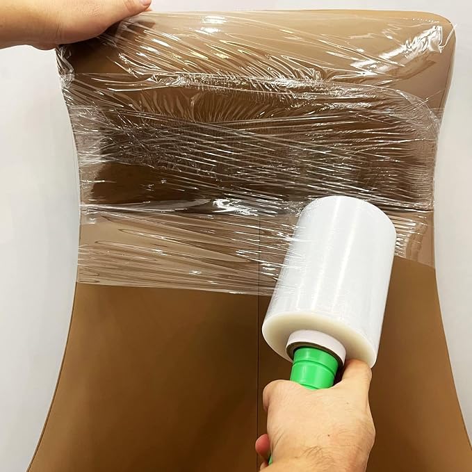 2-Pack Industrial Mini Clear Stretch Wrap Film 80 Gauge 5.1" 1000ft - Image 6