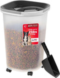 IRIS USA Dog Food Storage Container, Made in USA | Includes 2-Cup Scoop & Wheels by IRISUSA
