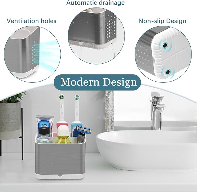 Toothbrush Holders for Bathrooms, Toothbrush Organizer | Easy To Clean - Image 4
