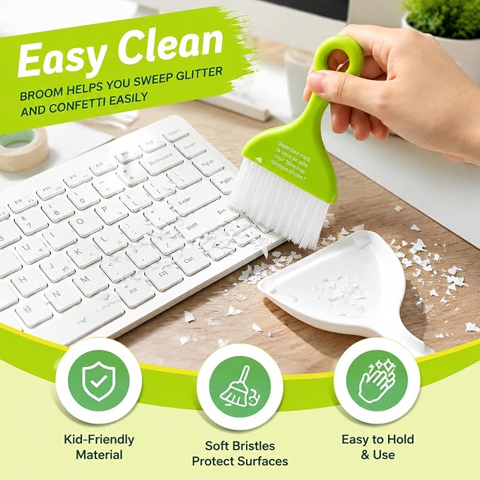 3 Pcs Mini Broom and Dustpan Set, Small Handheld Dust Pan - Image 6