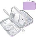 FYY Electronic Organizer, Travel Tech Pouch Bag, Light Purple | Wrist Strap by FYY