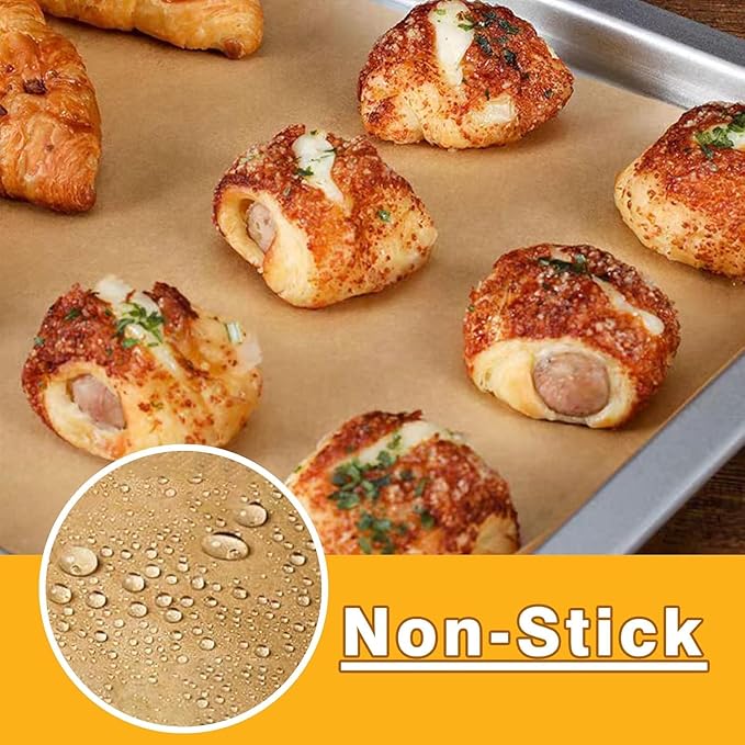 Air Fryer Liners Disposable, 100Pcs Parchment Paper with 4Pcs Teflon Mats Compatible with Nuwave 30QT Air Fryer Toaster Oven, Non-Stick Parchment Paper for Baking