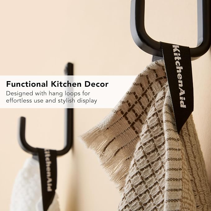 KitchenAid Gourmet Series Gridlines Kitchen Towels 3-Pack Set, 100% Cotton - Image 6