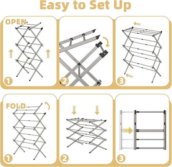 BAKON Clothes Drying Rack Foldable - Image 5