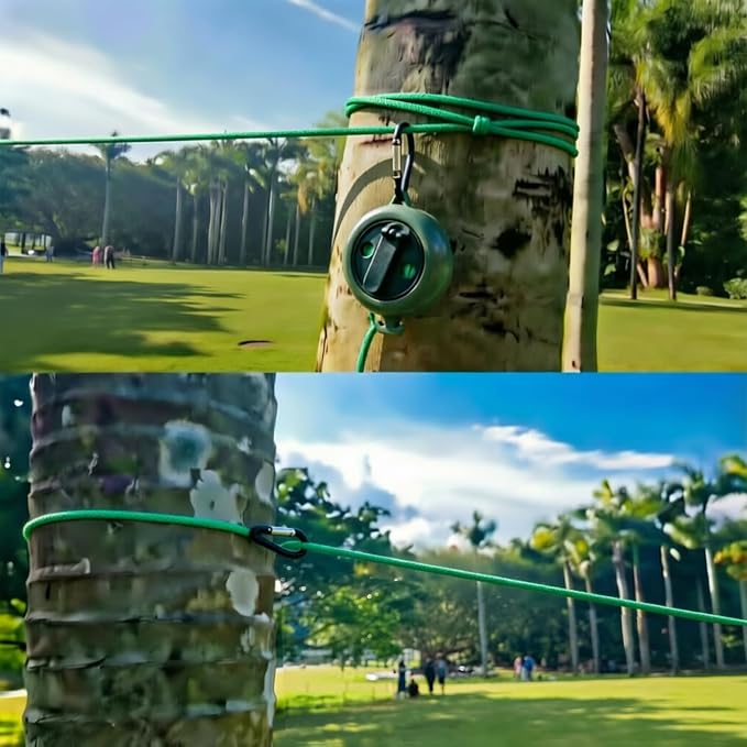 32 FT Portable Travel Clothesline, Retractable Camping Clothesline - Image 3
