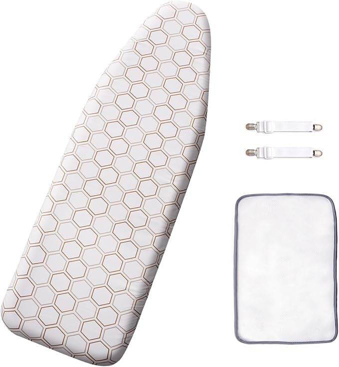 SheeChung 14"x42" Over The Door Ironing Board Cover and Pad, Heat Resistance by SheeChung