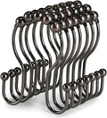Shower Curtain Hooks, Stainless Steel Shower Curtain Hangers, Double Hook by Goowin