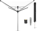 Brabantia Lift-O-Matic Advance Outdoor 4 Arm Clothesline Height Adjustable by Unknown