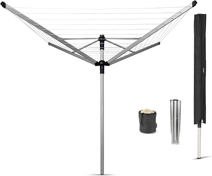 Brabantia Lift-O-Matic Advance Outdoor 4 Arm Clothesline Height Adjustable by Unknown
