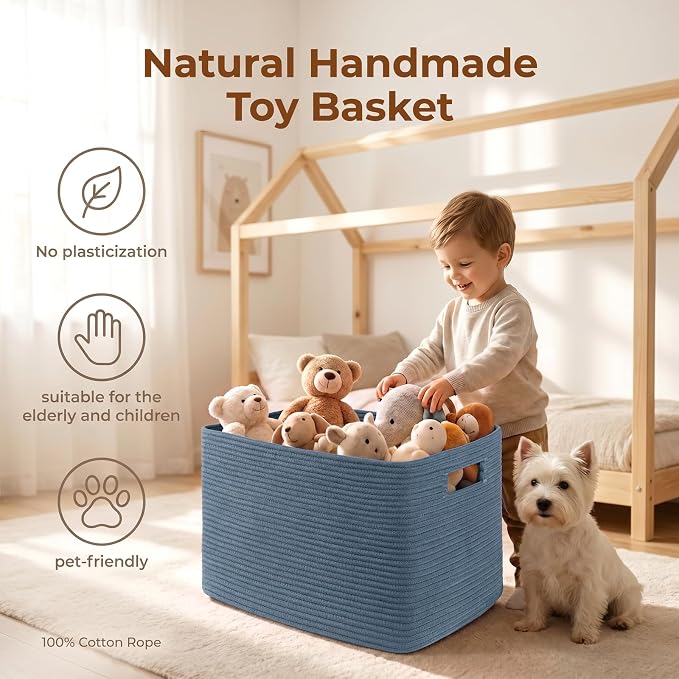OIAHOMY 75L Large Blanket Basket Woven Storage Basket - Image 9