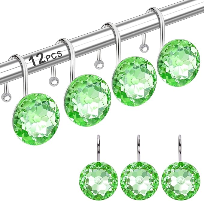 12PCS Shower Curtain Hooks Rings by Yapicoco