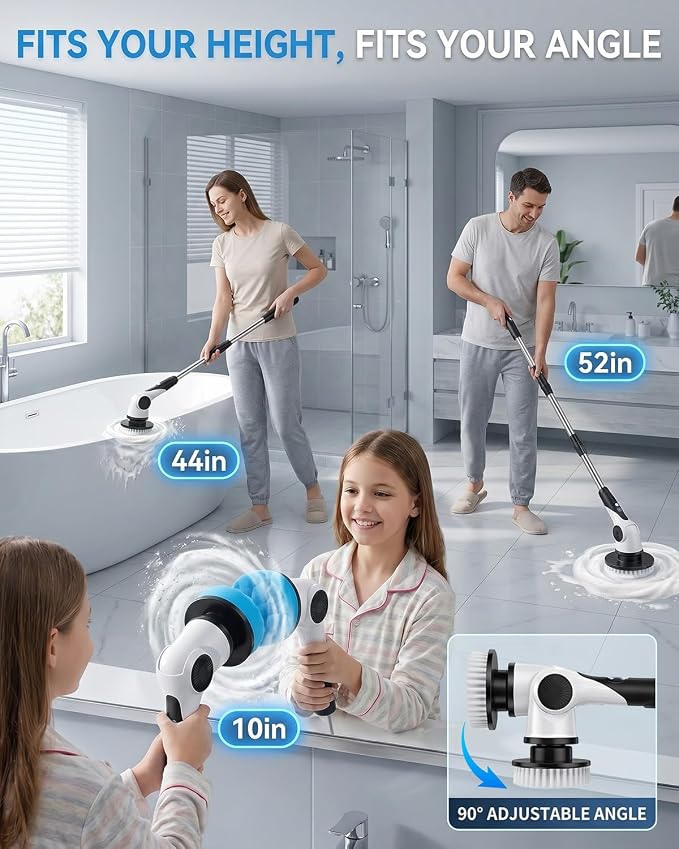 Electric Spin Scrubber, 3-Speed Shower Scrubber - Image 4
