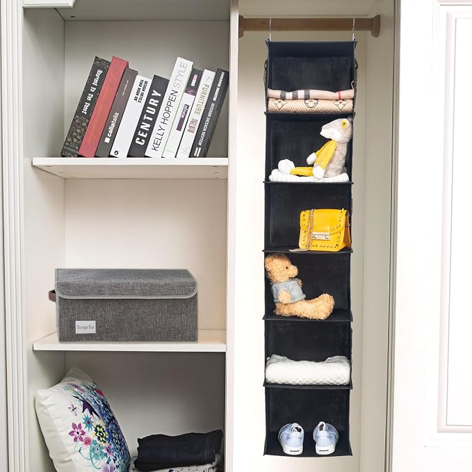 6 Shelves Hanging Closet Organizer, 2 Pack Hanging Storage - Image 6