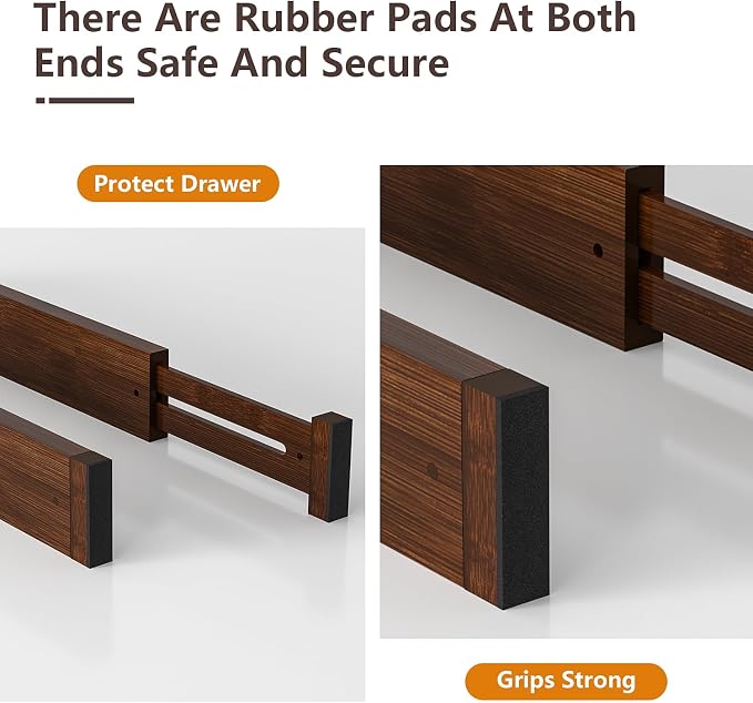 4 PCS Drawer Divider, 2.3" High Expandable Separators - Image 3