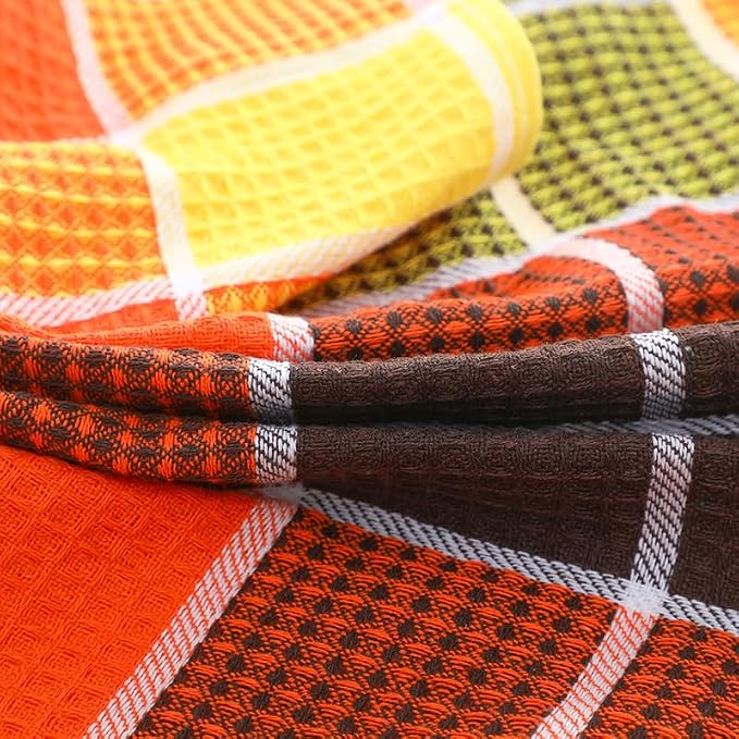 Bright Large Kitchen Towels, 16 Inch x 26 Inch Buffalo Check Dish Towels - Image 4