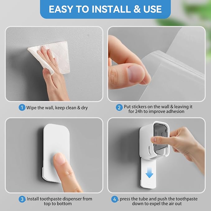 MOPMS Single Slot Toothbrush Holders Wall Mounted - Image 7