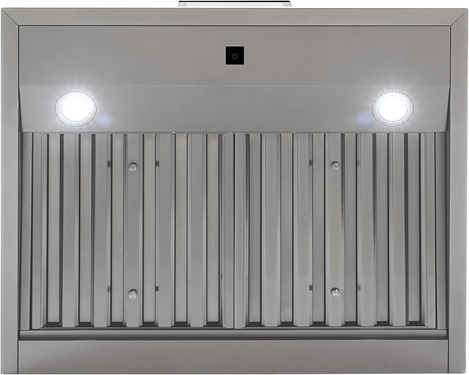 30 Inch Professional Range Hood, 1000 CFM Wall Mount Vent Hood with Efficient, Ultra-Quiet Multi-Speed DC Motor, LED Lights - Stainless Steel