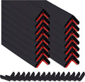 Rubber Bond Wall Corner Guard Edge Protector - 1x1x36 inch Baby Proofing Corner Guards - Self-Adhesive Furniture Edge Strips for Home and Office (15 Pack, Black)