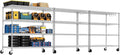 PrimeZone 4 Tier 55.5" Wx24 Dx76 H Wire Shelving with Wheels 2400lbs NSF Certified Storage Shelves Heavy Duty Metal Shelf Adjustable Rolling Rack Commercial Garage Restaurant Warehouse Chrome 3Pack