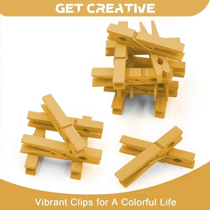 100 Pcs Gold Clothes pins - Image 3