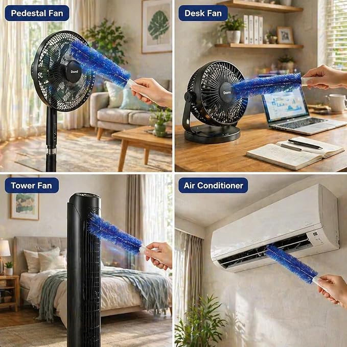 2 Pcs Fan Cleaning Brush, Bendable Micorfiber Crevice Duster Cleaner | Soft - Image 6