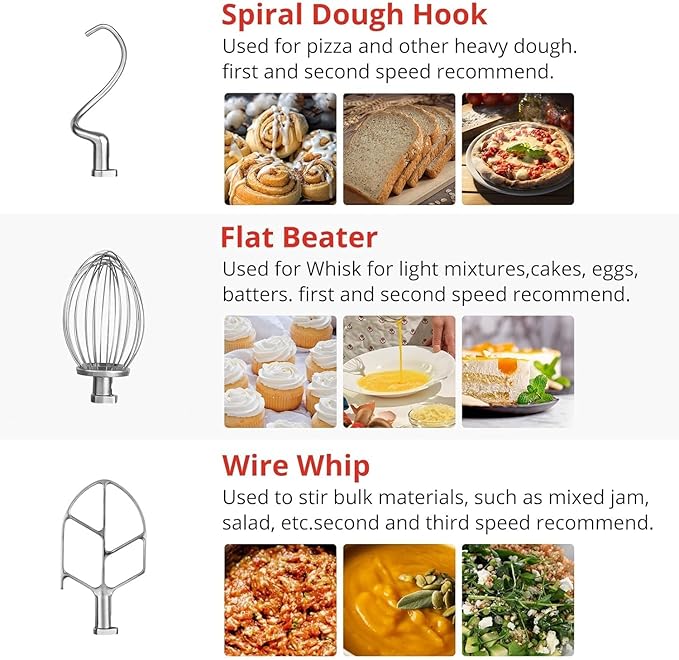 15 QT Commercial Stand Mixer 600W with 3 Speeds Adjustable, Electric Food Mixer with Stainless Steel Bowl Dough Hook and Beater, Commercial Food Mixer with Safety Guard for Bakery Restaurant Pizzeria