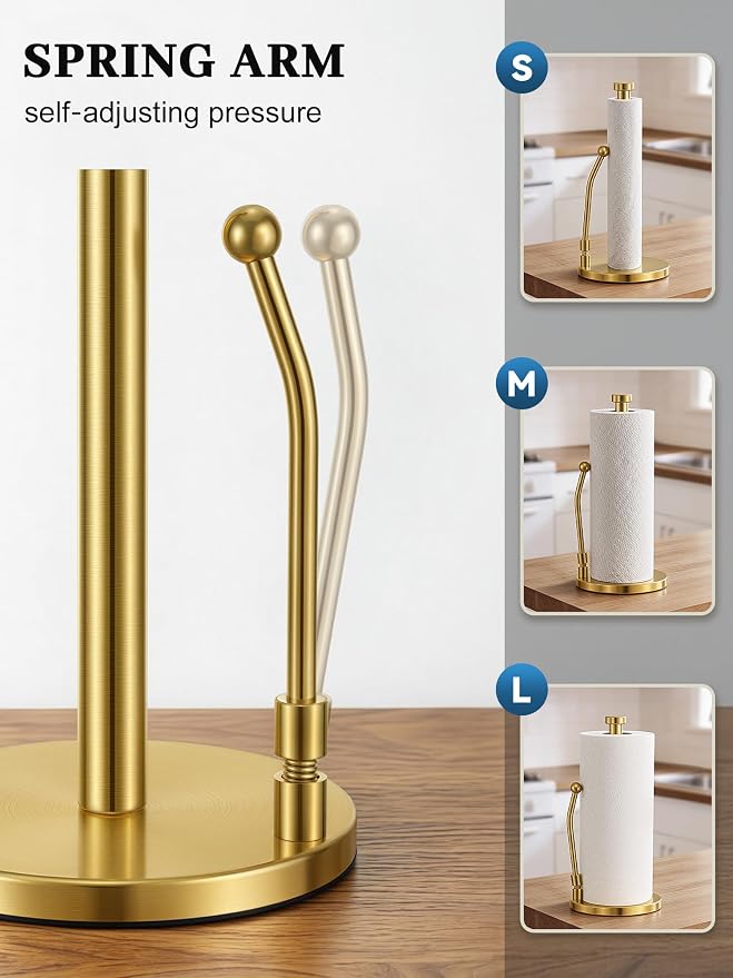 SMARTAKE Paper Towel Holder Countertop, Non-Slip Weighted Base - Image 2
