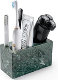 BCS Toothbrush Holder for Bathrooms, 6 Slots Open-Bottom Marble Toothbrush by BCS
