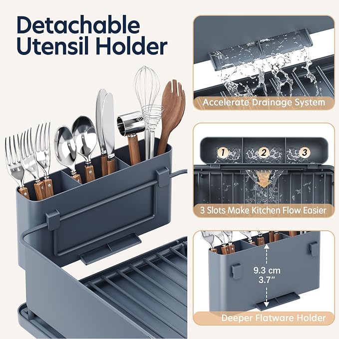 KINGRACK Dish Drying Rack for Kitchen Counter, Dish Drainer - Image 7