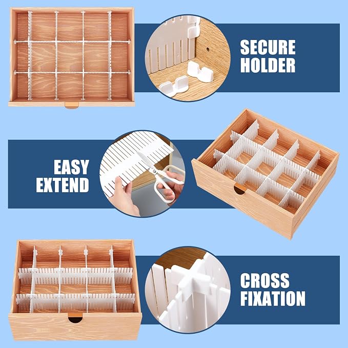 15 Pcs 5.12 Tall Drawer Divider Adjustable Drawer Organizer - Image 4