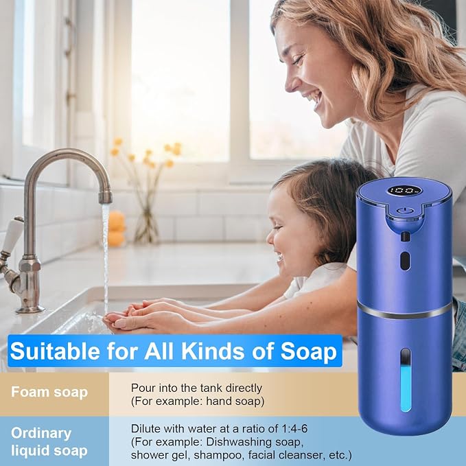 OHIFAST Automatic Foaming Soap Dispenser Touchless, USB Rechargeable Smart Hand - Image 6