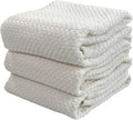 White Kitchen Hand Dish Towels, 100% Cotton by SerafinaHome