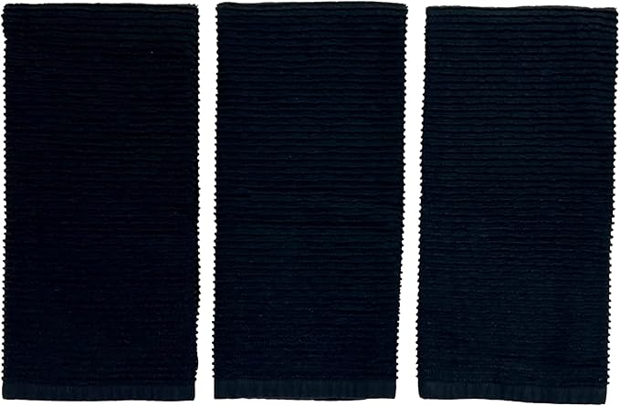 Black Kitchen Hand Dish Towels, 100% Cotton - Image 9