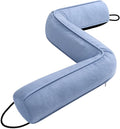 Sunolga Door Draft Stopper, Removable Washable Cover, Dusty Blue | Weighted Gap by SunolgaIndustriesInc