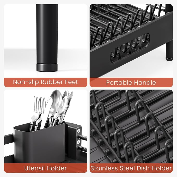TOOLF Expandable Dish Drying Rack - Image 6