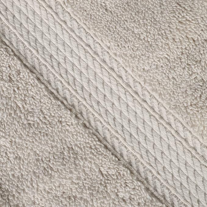 Superior Egyptian Cotton Plush & Absorbent, Face Towel Set of 6, Stone | Quick - Image 4
