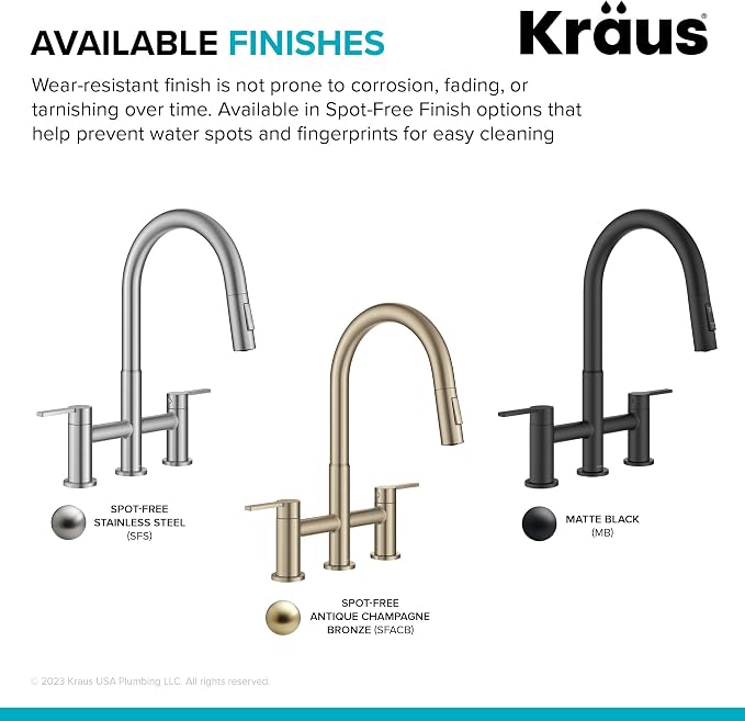 KRAUS Oletto Bridge Kitchen Faucet - Image 13
