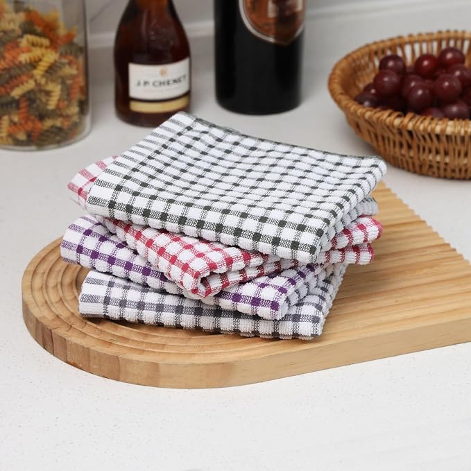Oeleky Kitchen Dish Rags for Washing Dishes, 100% Cotton Dish Cloths - Image 2