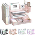WALI Desk File Organizer, 4 Tier Desktop Paper Letter Tray Organizer by WALI