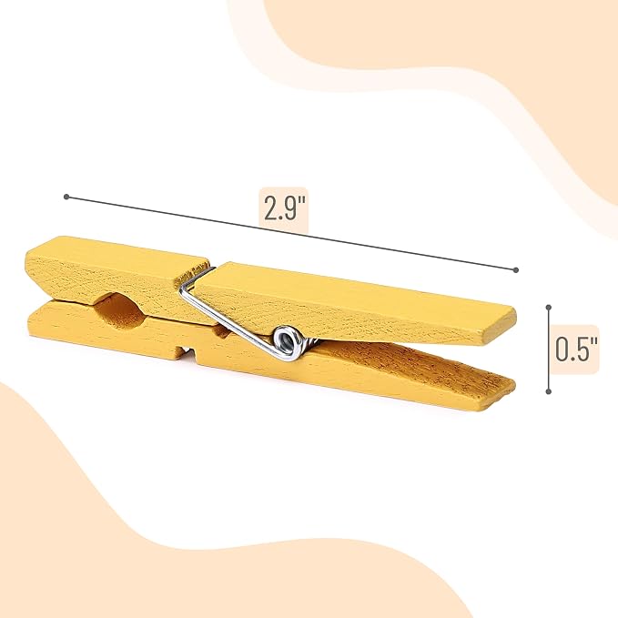 Mr. Pen- Large Wooden Clothes Pins, 2.9 Inch, 50 Pack, Natural Wood Clips - Image 3
