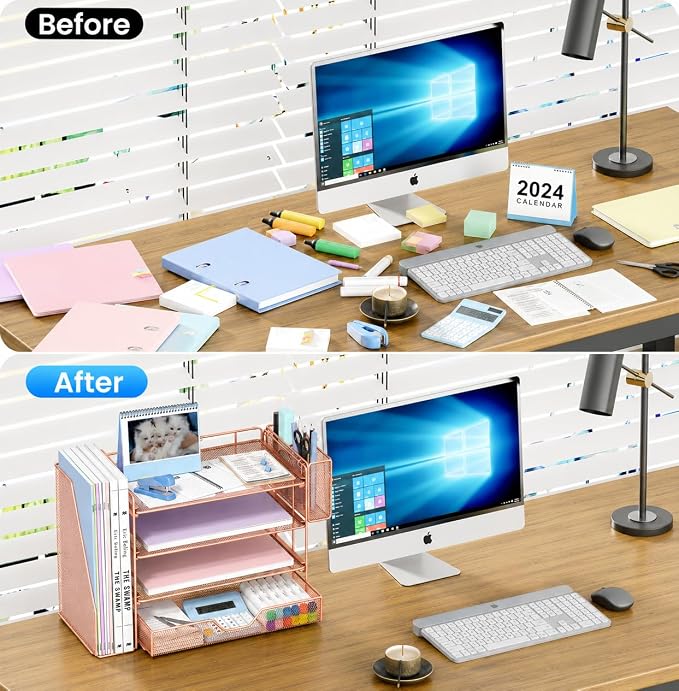 Desk Organizers and Accessories, 4-Tier Desktop File Organizer - Image 2