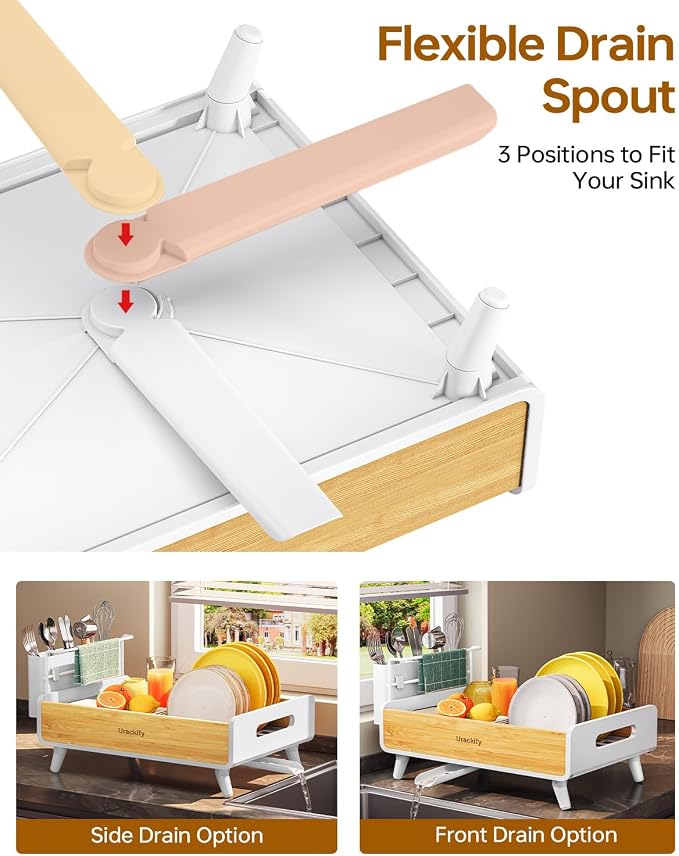 Urackify Bamoboo Dish Drying Rack - Image 3