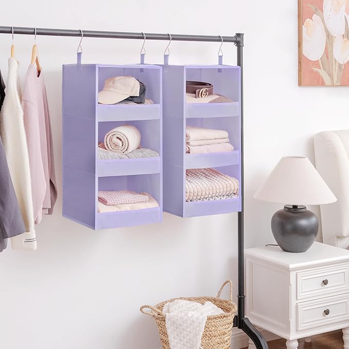 GRANNY SAYS 3-Shelf Hanging Closet Organizer, Foldable Storage, No-Sag Support - Image 8