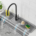 PoYang 24 Inch Faucet Mat for Kitchen Sink Splash Guard, Snap Button Holds It by PoYang