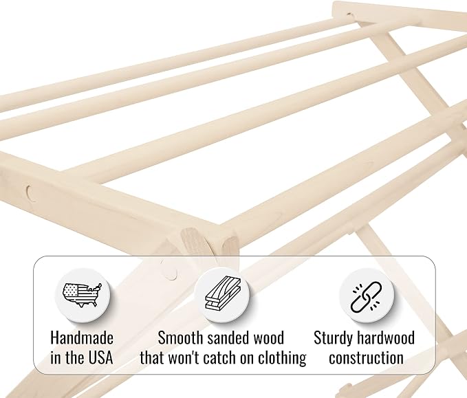 Premium American Maple Clothes Drying Rack - Image 8