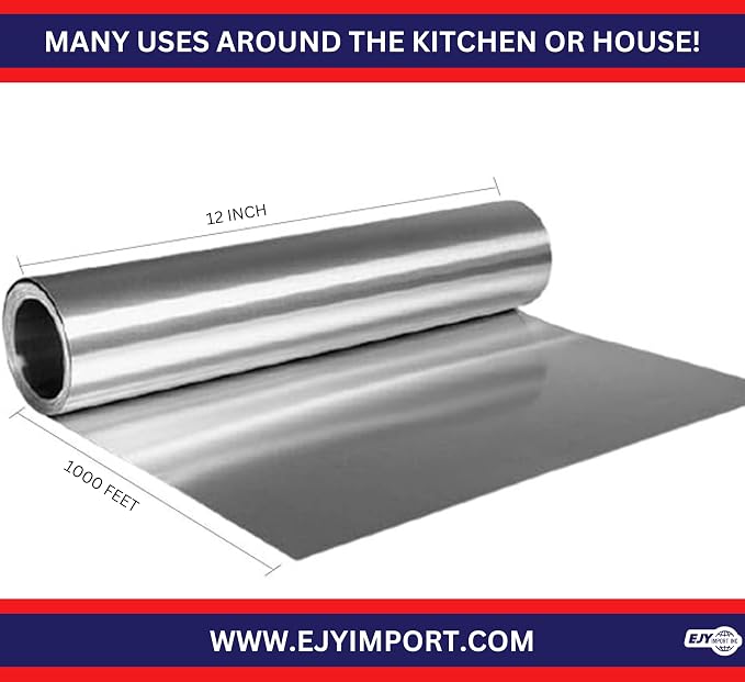 Standard Premium Aluminum Foil | 12”x1000 Feet Long | Industrial Size and - Image 5